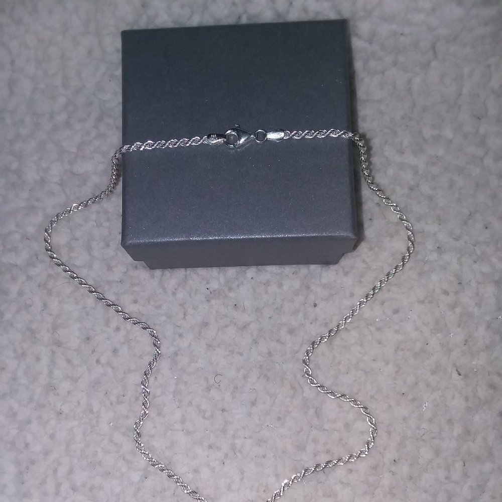 Italian 925 Solid Sterling Silver 22in Chain / Rope 2mm